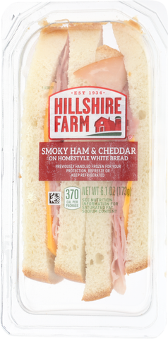 Hillshire Farm Smoky Ham and Cheddar Wedge Sandwich, 0.381 Pound -- 10 per case