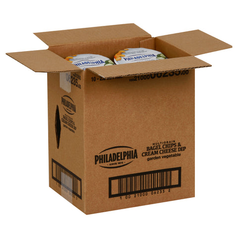 Philadelphia Garden Vegetable Bagel Chips and Cream Cheese Dip, 2.5 Ounce -- 10 per case.