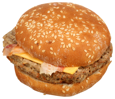 Advance Pierre Jumbo Bacon Cheeseburger, 6 Ounce -- 12 per case.