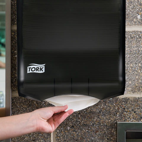 Tork Smoke Folded Towel Dispenser, 11 3/4 x 6 1/4 x 18 inch