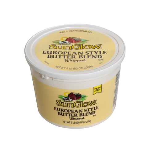 Ventura Foods SunGlow European Style Whipped Butter Blend, 5 Pound -- 4 per case.