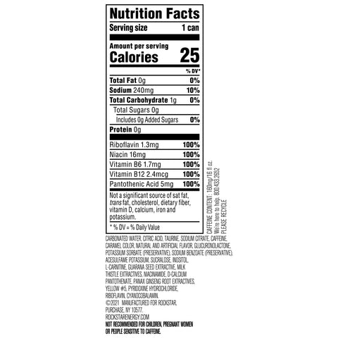 Rockstar® DRINK ENERGY SUGAR FREE CAN
