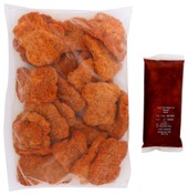 Chicken Thigh Fillet Breaded Nashville Hot Fc With 2/12 Oz Bags Of Sauce 42/3.75 Oz