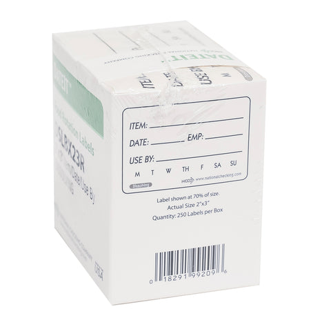 DateIt™ LABEL SHELF LIFE DISSOLVING RECTANGLE 2X3