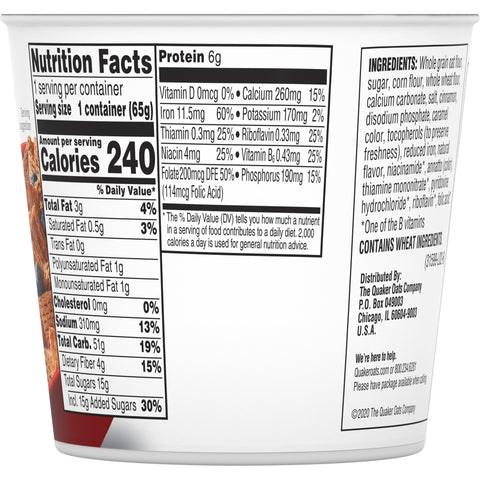 Quaker® CEREAL IN A CUP LIFE CINNAMON