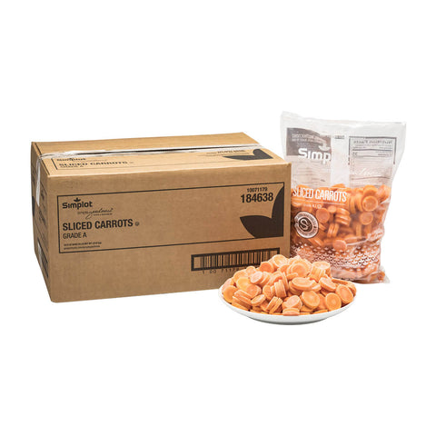 Simplot Smooth Sliced Carrot - 32 oz. package, 12 packages per case