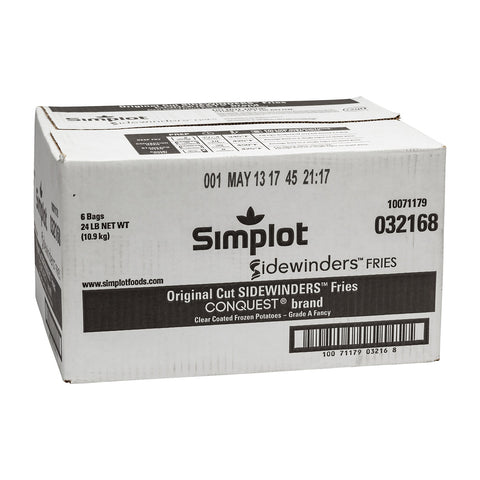 Simplot Sidewinders Clear Coated Fries, 4 Pound -- 6 per case