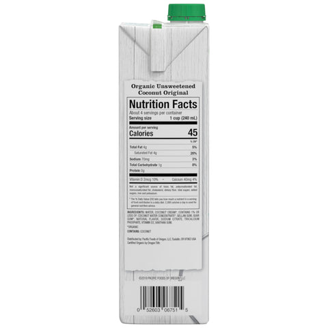 Milk Coconut Unsweetened Original Organic