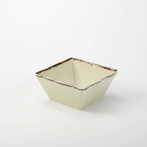 Bowl Square Melamine Antique White 58 Oz