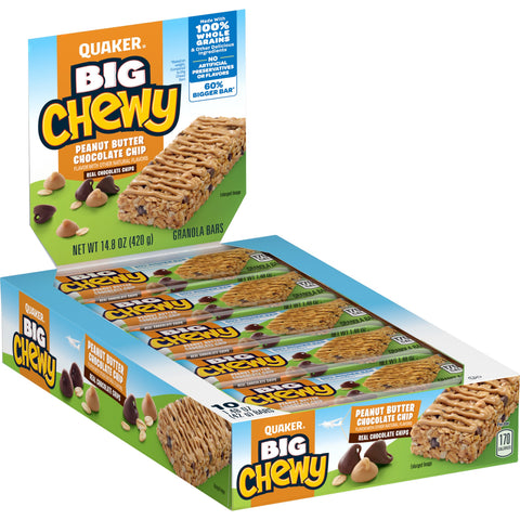 Quaker Chewy GRANOLA BAR BIG CHEWY PNB CHOCOCLATE CHIP