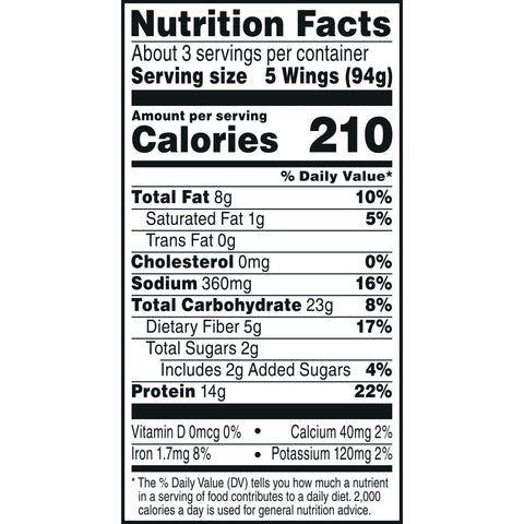 Morningstar Farms Veggie Buffalo Wings, 10.5 Ounce -- 6 per case.