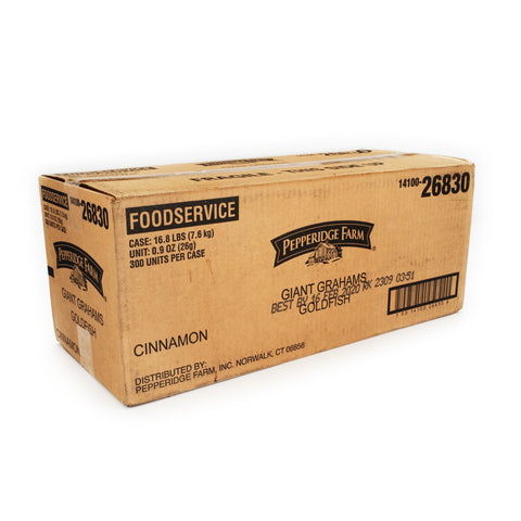 Pepperidge Farm Goldfish Giant Cinnamon Graham Snacks, 0.9 Ounce -- 300 per case.