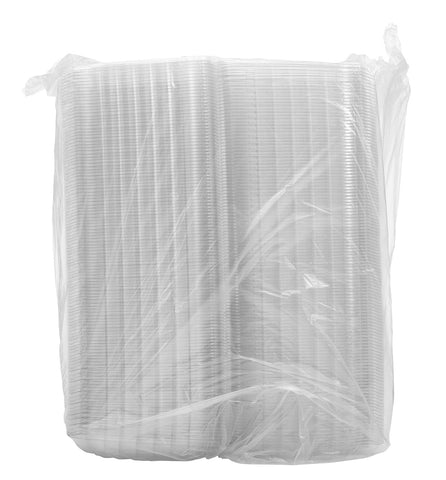 Dart ClearSeal Oriented Polystyrene Large 3 Compartment Hinged Lid Container, 9 x 9-1/2 x 3 inch -- 200 per case