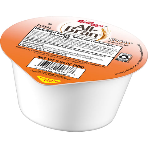 Kelloggs All Bran Complete Wheat Flakes Cereal, 0.88 Ounce Bowl -- 96 per case