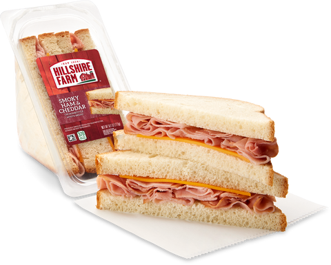 Hillshire Farm Smoky Ham and Cheddar Wedge Sandwich, 0.381 Pound -- 10 per case