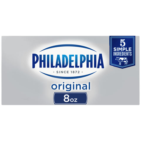 Philadelphia Brick Cream Cheese, 8 Ounce -- 12 per case.
