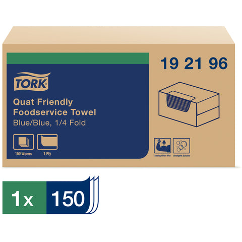 Towel Sanitizing Quat-safe Blue 13x21