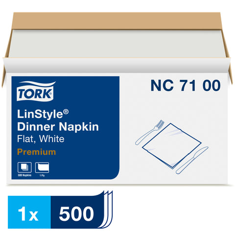 Napkin Dinner 17x17 White 1-ply