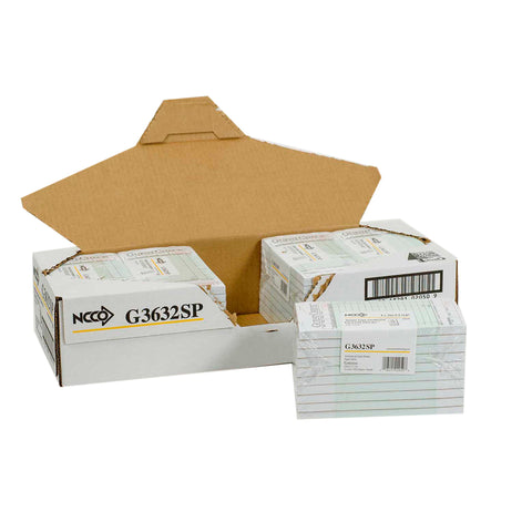 Guest Check Medium Single Copy Cardboard Green 3.5x6.75