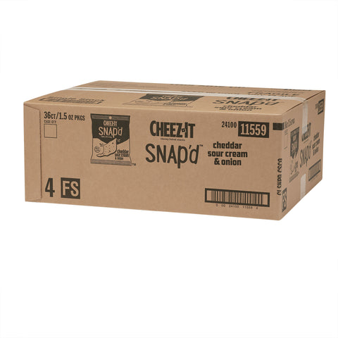 Kelloggs Cheez It Cheddar Sour Cream and Onion Cracker, 1.5 Ounce -- 36 per case.