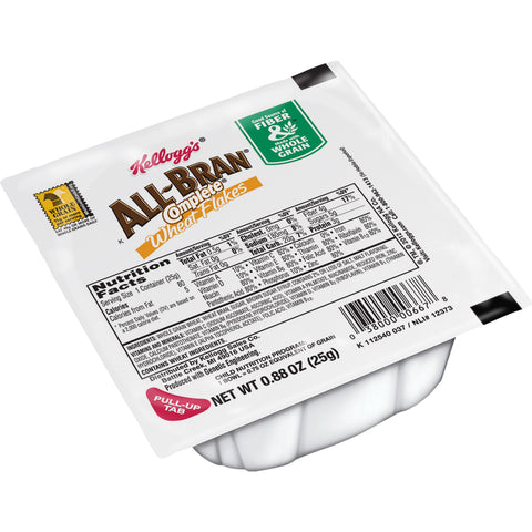 Kelloggs All Bran Complete Wheat Flakes Cereal, 0.88 Ounce Bowl -- 96 per case