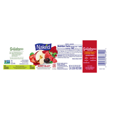 Pepsi DRINK NAKED JUICE BERRY BLAST PLASTIC BOTTLE