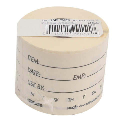 DateIt™ LABEL SHELF LIFE DISSOLVING 2X3