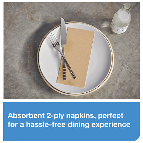 Napkin Dinner Universal Natural 2 Ply 1/8 Fold