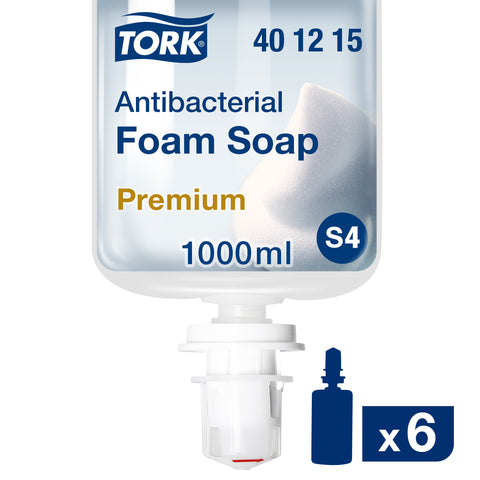 Tork Unscented Premium Antibacterial Foam Soap, 1 Liter -- 6 per case