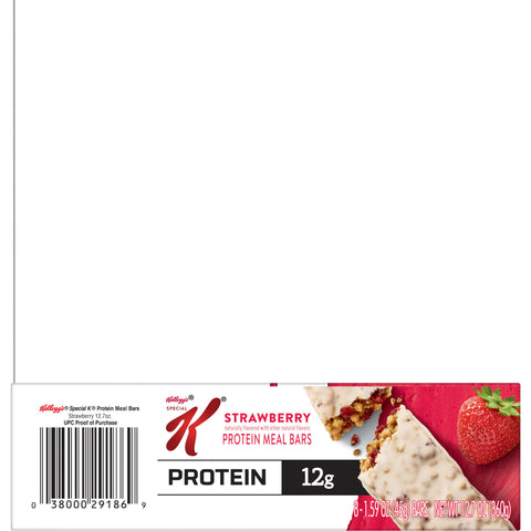 Kelloggs Special K Protein Meal Bar, Strawberry, 1.59oz, 8/Box