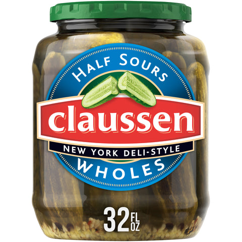 Claussen New York Deli Style Half Sour Whole Pickle, 32 Ounce -- 12 per case