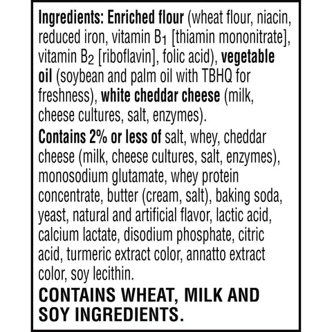 Cheez-It White Cheddar Baked Snack Crackers - 2 oz. bag, 60 per case