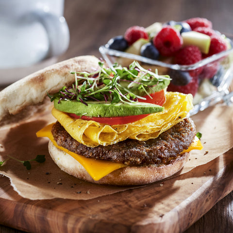 Sausage Sub Patty Meatless Cooked