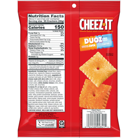 Cracker Duoz Cheddar Jack Baby Swiss
