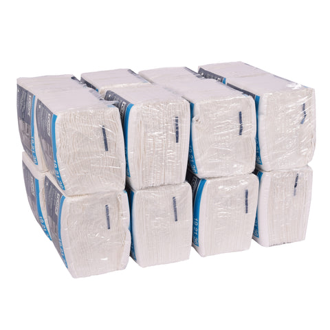 Tork White 1/4 Fold Heavy Duty Paper Wiper, 12.5 x 13 inch - 56 per pack -- 16 packs per case