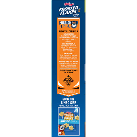 Kelloggs Frosted Flakes Corn Cereal, 19.2 Ounce -- 12 per case.