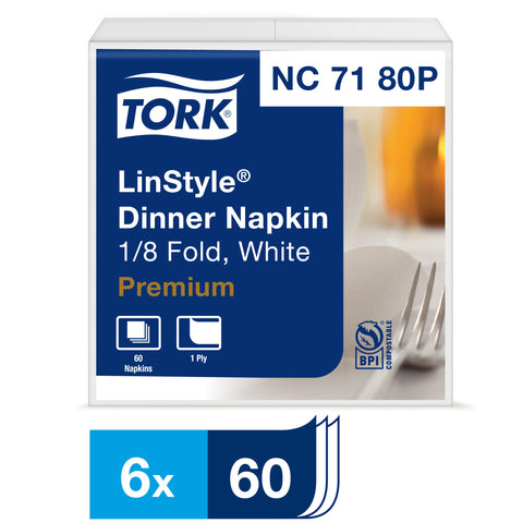 Tork® NAPKIN DINNER 16X17 LINEN LIKE WHITE