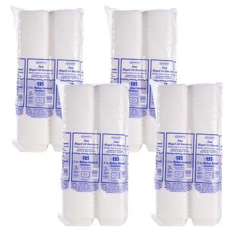 Dart Carryout Food Container, Foam, 1-Comp, 5 1/2 x 5 3/8 x 2 7/8, White, 500/Carton