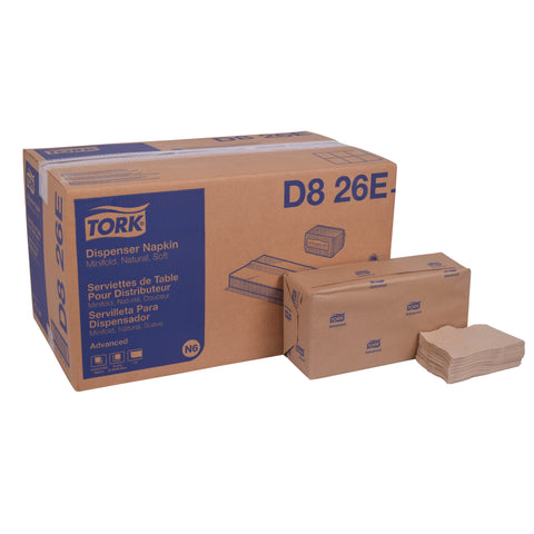 Tork 1 Ply Natural Advanced Soft Minifold Dispenser Napkin, 13 x 12 inch -- 6000 per case