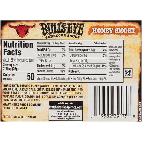 Bull's Eye SAUCE BARBECUE HONEY SMOKE