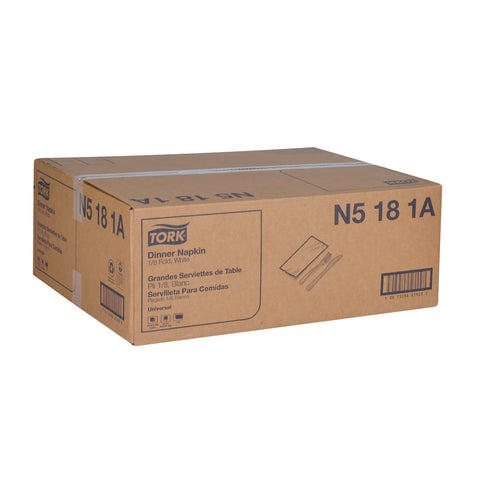 Napkin Dinner 15x17 White 1-ply 1/8 Fold