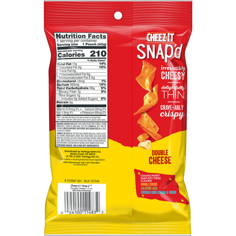 Cheez-It CRACKER CHEEZ-IT DOUBLE CHEESE SNAP'D