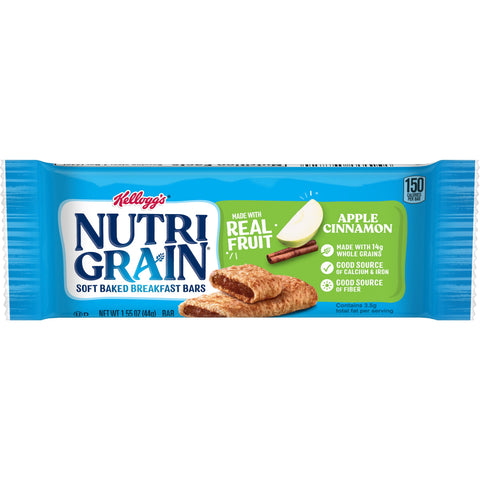Nutrigrain Apple Cinnamon Cereal Bar, 1.55 Ounce -- 96 per case.