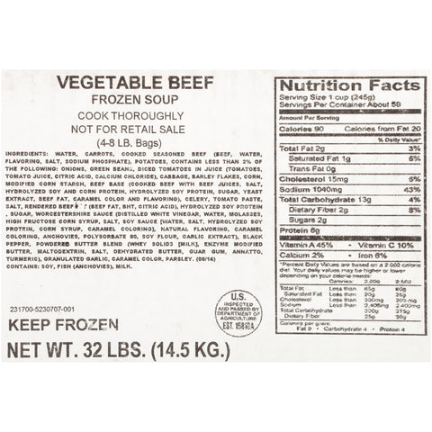 Quality Chef® SOUP VEGETABLE BEEF