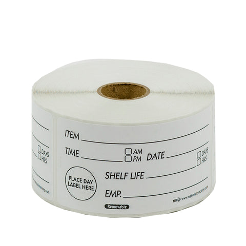National Checking Company Shelf Life Removable Label, 2 x 4 inch -- 500 per case.