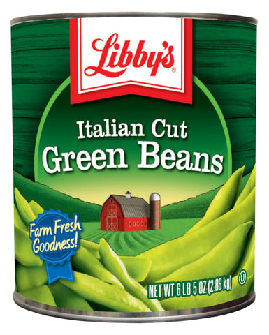 Libby Italian Cut Green Beans, 101 Ounce Can -- 6 per case