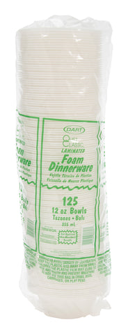Bowl Foam Laminated White 10-12 Oz