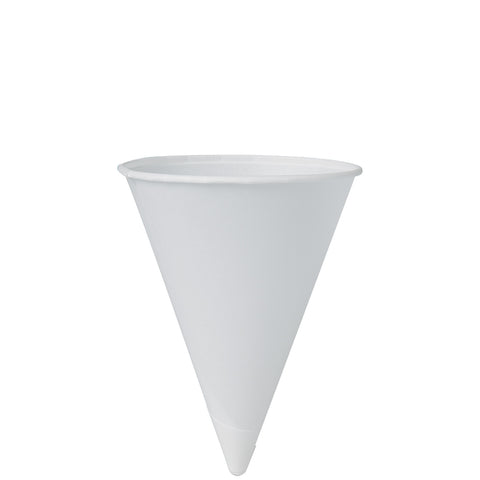 Cup Cone Water Paper Treated White 4.5 Oz