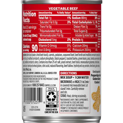 Campbell's® CAMP VEGETABLE BEEF SOUP
