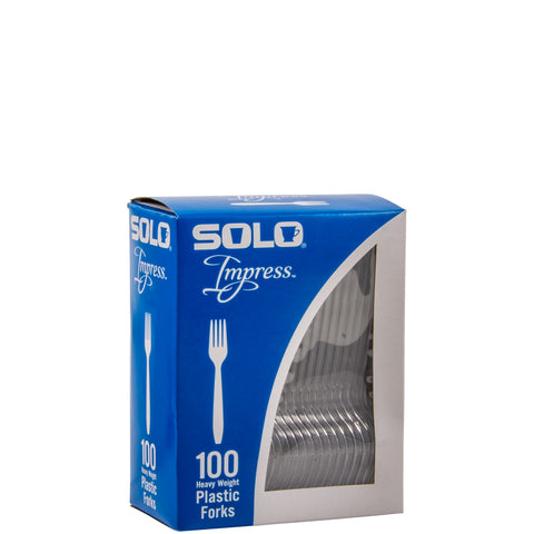 Solo® Impress™ FORK POLYSTYRENE HEAVY WEIGHT CLEAR